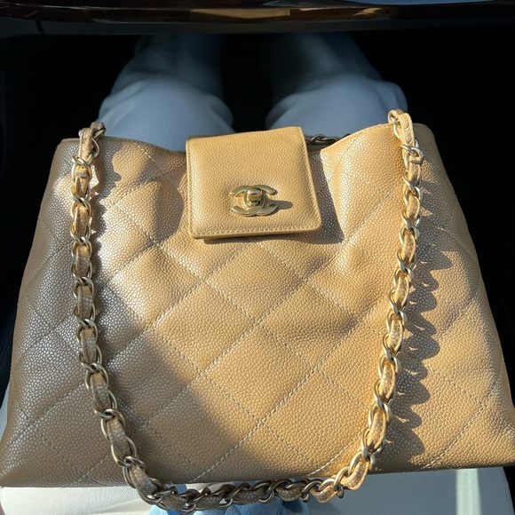 Rare Iridescent CHANEL Kelly Shopper Bag - Picture 1 of 17